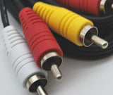 6 Ft RCA A/V COMPOSITE CableS DVD/VCR/SAT YELLO RED WHITE CONNECTORS