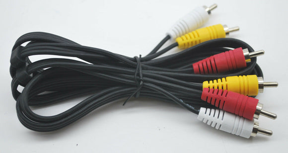 6 Ft RCA A/V COMPOSITE CableS DVD/VCR/SAT YELLO RED WHITE CONNECTORS