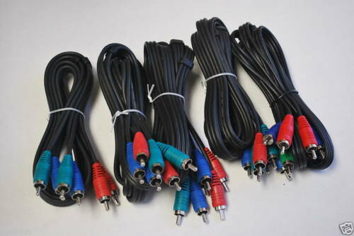 Video Component CABLE RGB HDTV DVD TV 6ft RCA CONNECTORS (5pack)